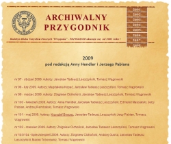 Nowa zakładka &quot;Archiwalny Przygodnik&quot;