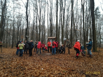 Relacja z wycieczki KTP PTTK „Przygoda” z dnia 27.11.2016r. trasą od Karczówki przez Górę Patrol, Jaskinię Raj do Czerwonej Góry